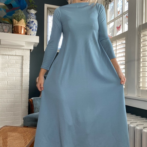 Vintage 70’s Alley Cat By Betsy Johnson rare powder blue long dress size 5/6 - Picture 4 of 10